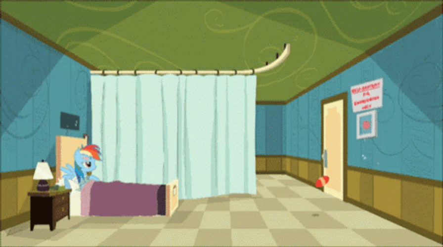 Rainbow Dash Playing Ball In Bed GIF