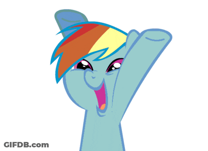 Rainbow Dash Screaming Sticker GIF