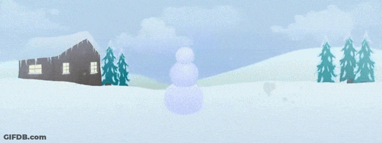 Rainbow Dash Snowman GIF