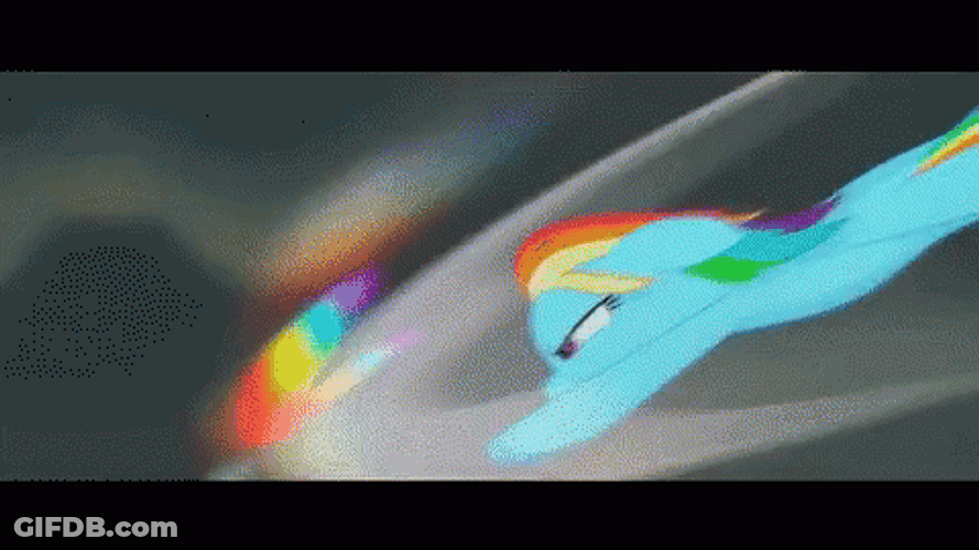 Rainbow Dash Sonic Rain Boom GIF