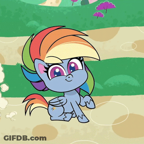 Rainbow Dash Splash Run GIF