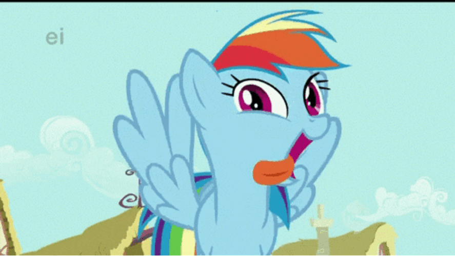 Rainbow Dash Sticking Out Its Tongue GIF