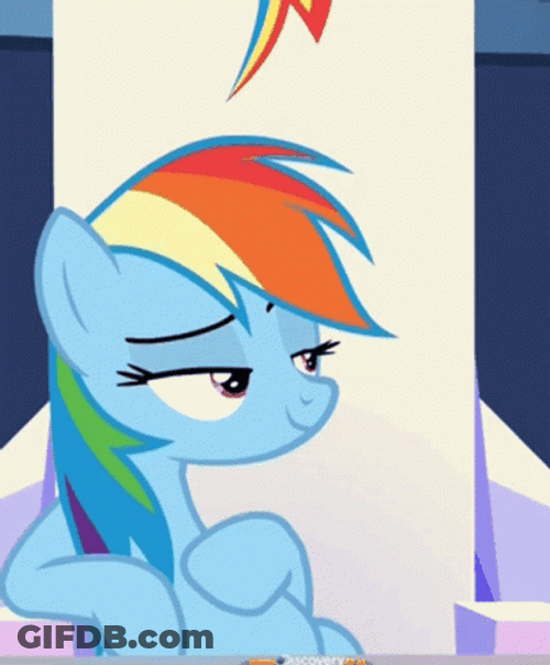 Rainbow Dash Wink Smile GIF
