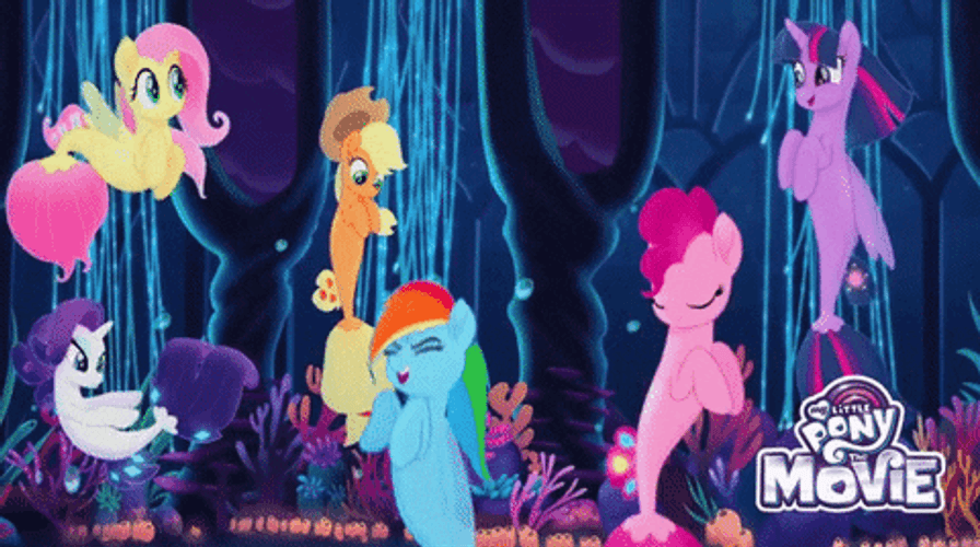 Rainbow Dash With Friends Dancing GIF