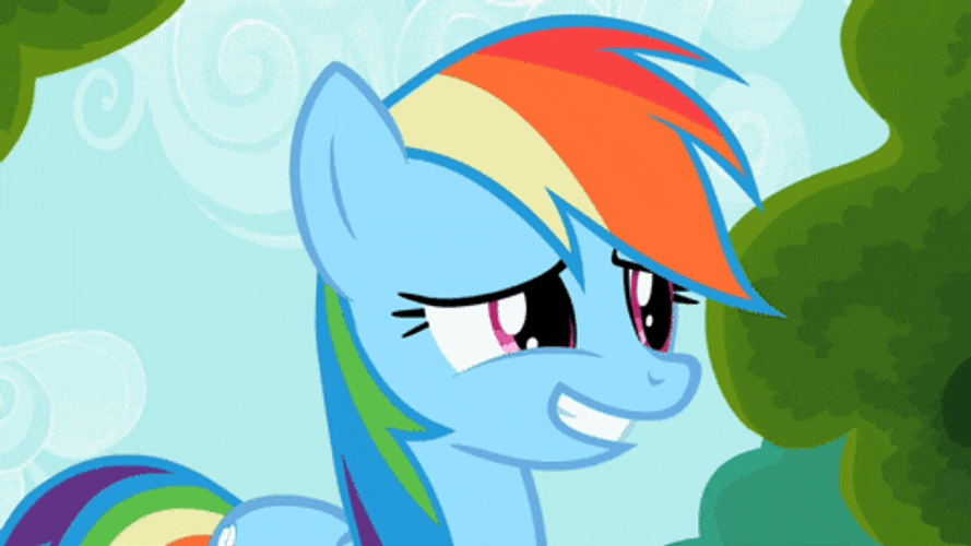 Rainbow Dash Worried And Happy Emotions GIF