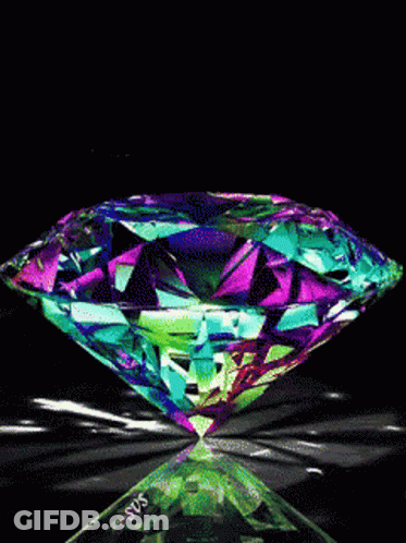 Rainbow Diamond With STS Letters GIF