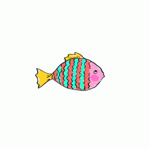 Rainbow Fish Swimming GIF