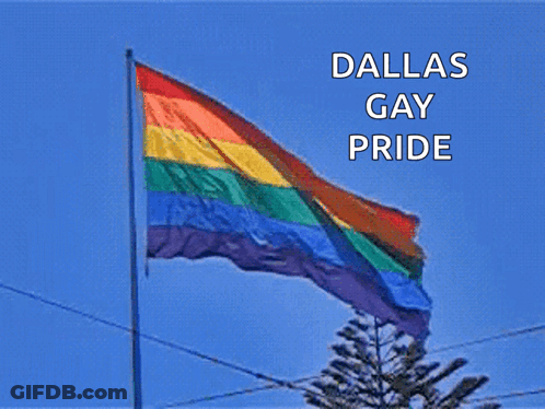 Rainbow Flag Dallas Gay Pride GIF