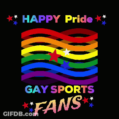 Rainbow Flag Happy Pride Gay Sports Fans GIF