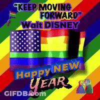 Rainbow Flag Keep Moving Forward Walt Disney GIF