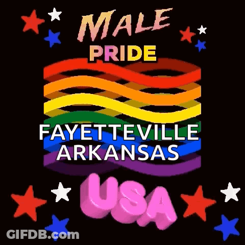 Rainbow Flag Male Pride Fayetteville Arkansas USA GIF