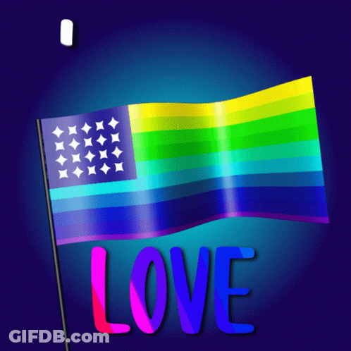 Rainbow Flag With Love GIF