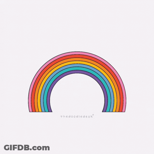 Rainbow Flashing Colors GIF