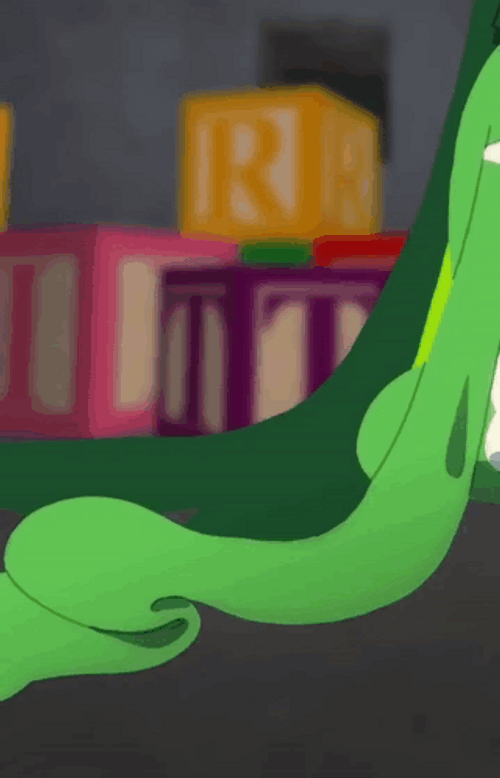 Rainbow Friends Green Pochi Science GIF