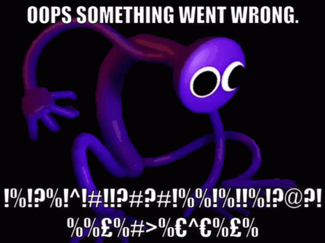 Rainbow Friends Something Went Wrong GIF