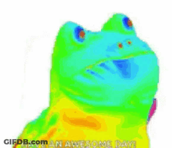 Rainbow Frog Dancing Have An Awesome Day GIF