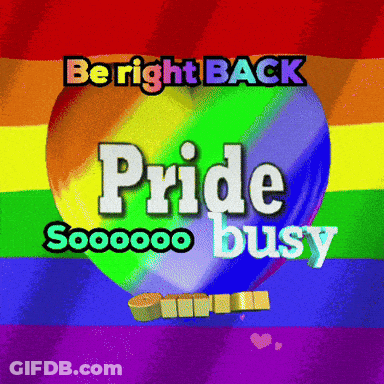 Rainbow Heart Be Right Back Pride Busy GIF