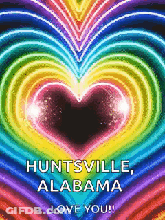 Rainbow Heart Huntsville Alabama Love You GIF