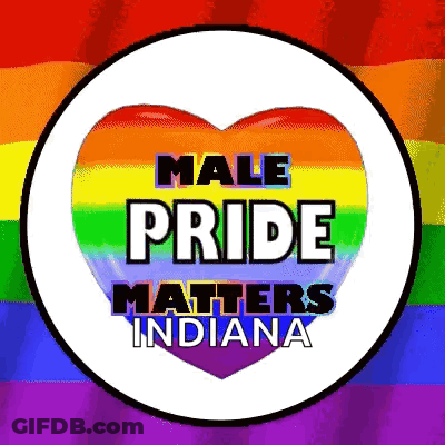 Rainbow Heart Male Pride Matters Indiana GIF