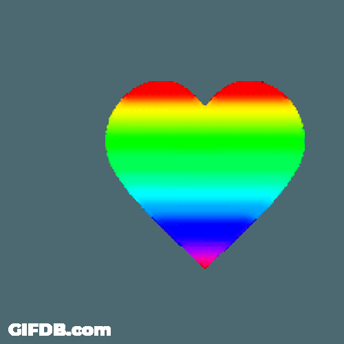 Rainbow Heart Natalie Kenig Sticker GIF