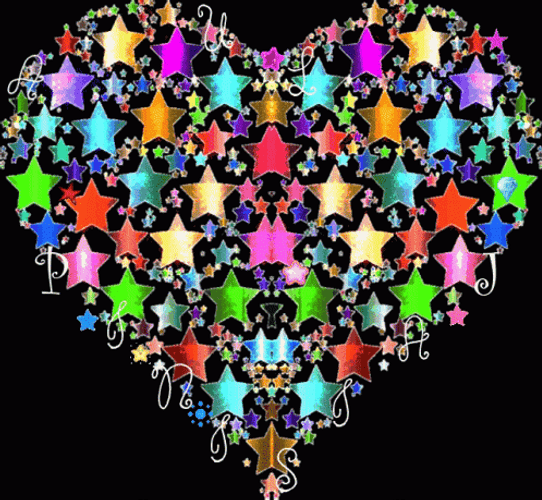 Rainbow Heart Star GIF