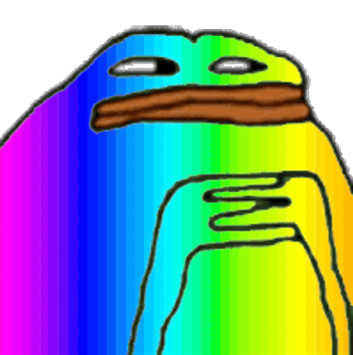 Rainbow Hmm Sticker GIF