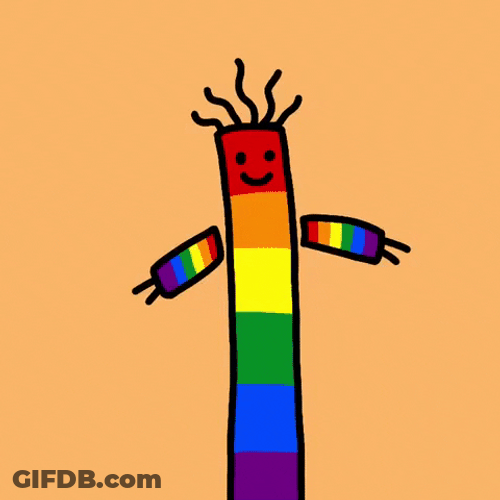 Rainbow Inflatable Tube Man Dancing GIF