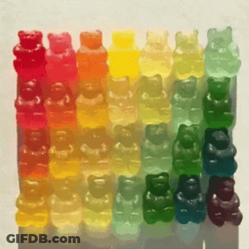 Rainbow Jellygummies Gummy Bear Waving GIF