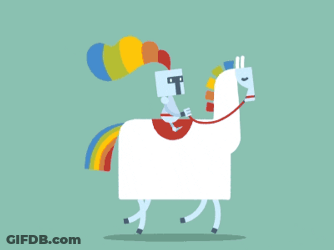 Rainbow Knight Cartoon GIF