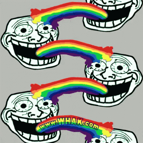 Rainbow Laughing Face Troll Phonk GIF