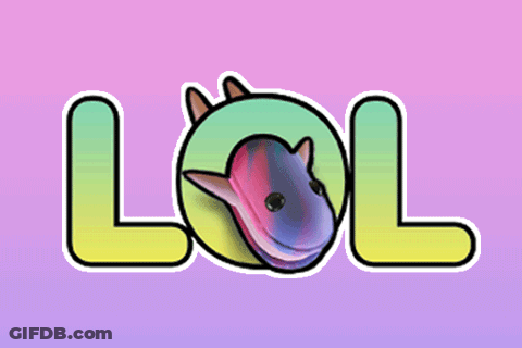 Rainbow Lol Logo With Unicorn GIF