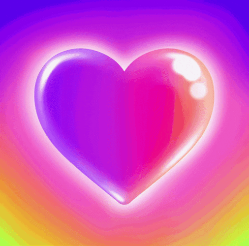 Rainbow Love Heart GIF