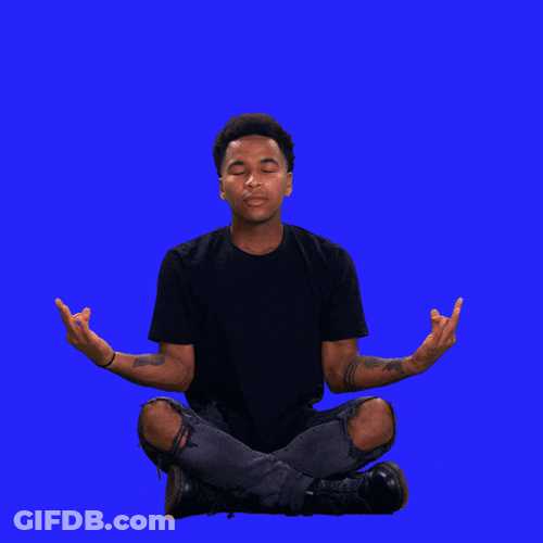 Rainbow Meditating Guy GIF