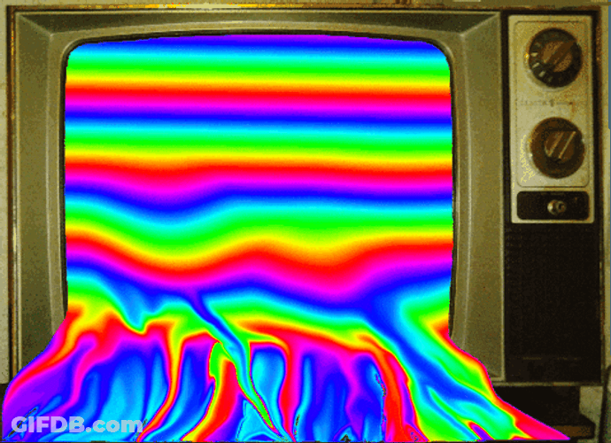 Rainbow Old Television GIF