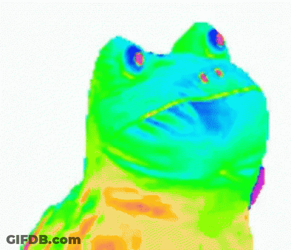 Rainbow Pepe The Frog Dancing GIF