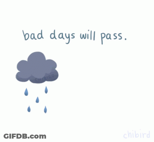 Rainbow Saying Bad Days Will Pass GIF