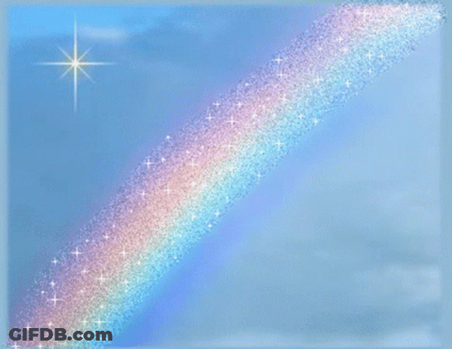 Rainbow Shooting Star GIF