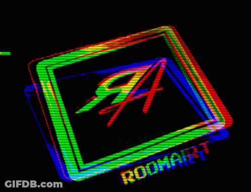 Rainbow Sign Saying Roomart GIF
