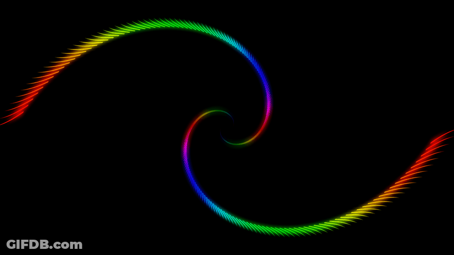 Rainbow Simple Spiral Loop GIF