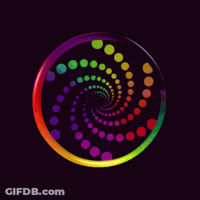 Rainbow Spiral Optical Illusion GIF