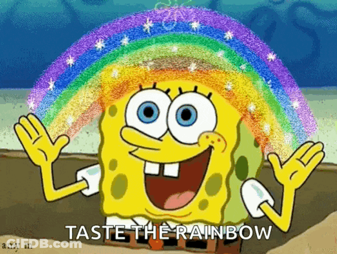 Rainbow Spongebob GIF