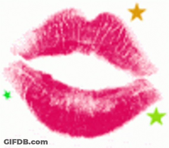 Rainbow Star Colorful Lip GIF