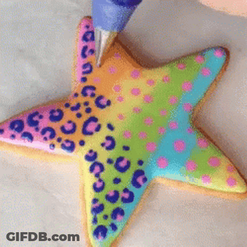 Rainbow Star Cookie GIF