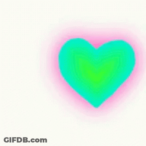 Rainbow Star Glowing Heart GIF