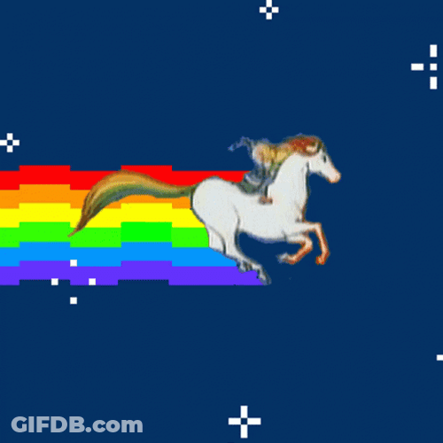 Rainbow Star Horse Ride GIF