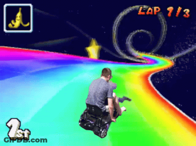 Rainbow Star Racing GIF