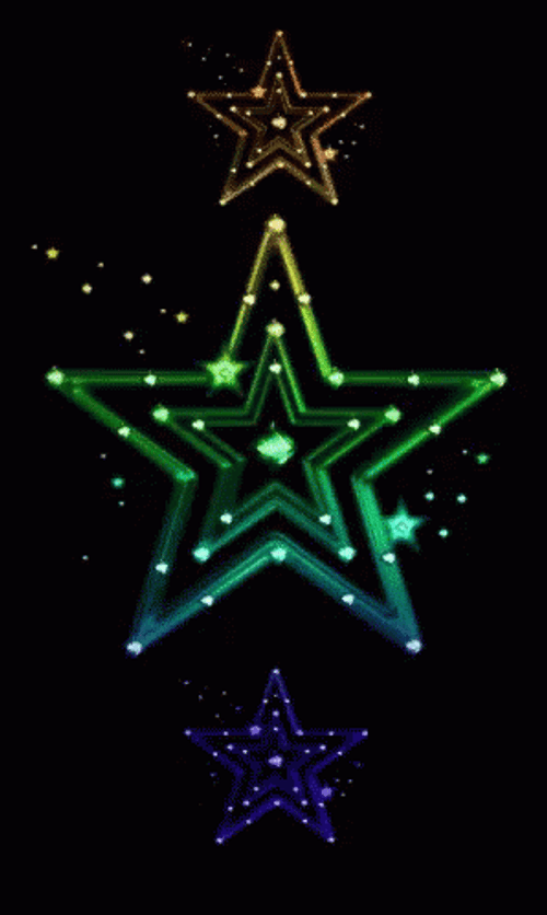 Rainbow Star Shining Sparkling GIF