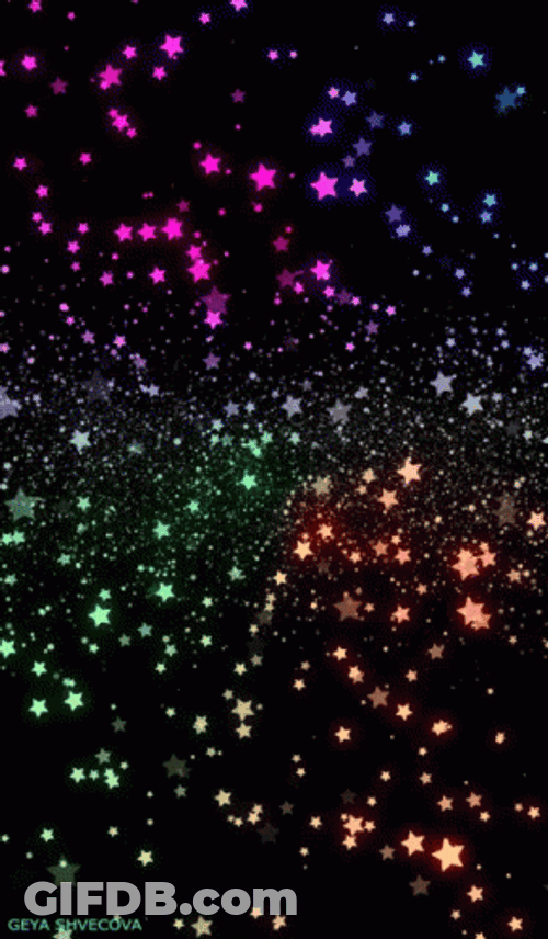 Rainbow Star Sparkles GIF