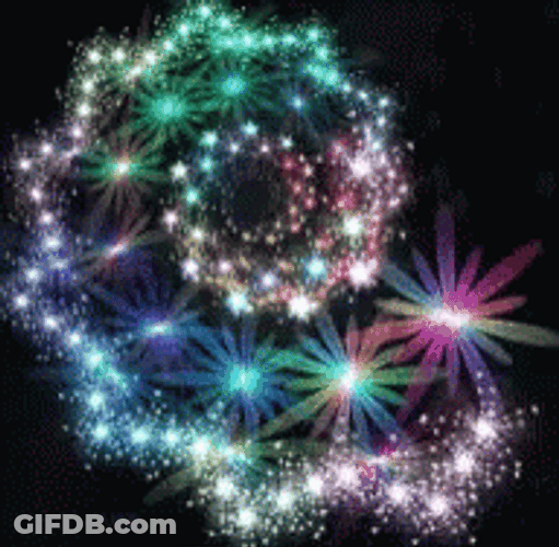 Rainbow Star Spiral GIF