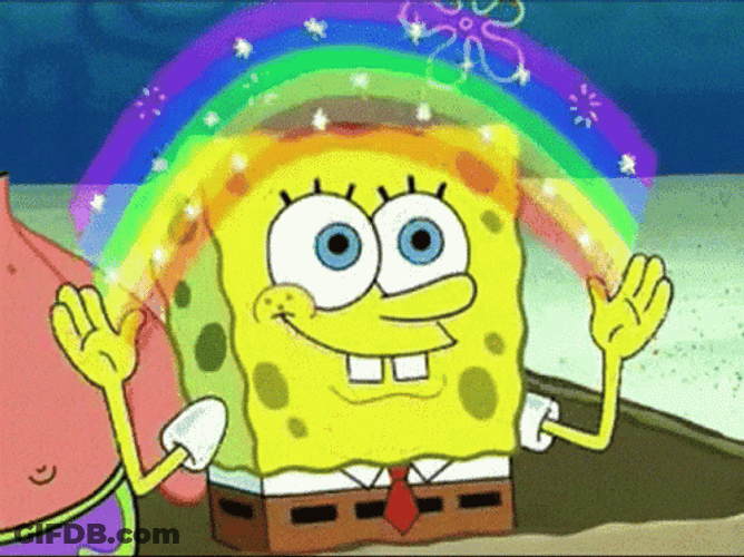 Rainbow Star Spongebob GIF